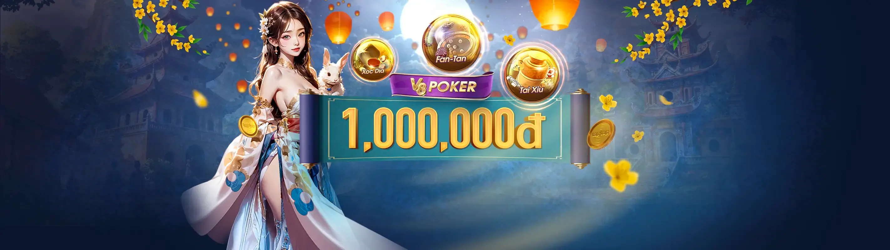 Hình ảnh chính Nổ Hũ 99kim, với các biểu tượng slot game và tiền vàng rực rỡ